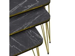 Set De 3 Tables D'appoint Rudkøbing Rectangulaires Gigognes Noir [en.casa] -Deco.fr Soldes Boutique table basse 12291937