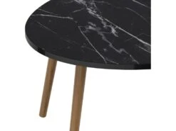 Table Basse Sindal Ovale 41 X90 X 50cm Marbre Noir Naturel [en.casa] -Deco.fr Soldes Boutique table basse 12292195