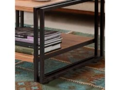 Tables Basses Tajo Polyvalent Et Multifonctionnel En Métal En Couleur Pin Atlantique Noir. 70x40x70cm -Deco.fr Soldes Boutique table basse 12359045