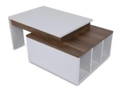 Table D’appoint Sena Design Panneau De Particules Plaqué Mélaminé En Couleur Blanc Nogal. 90x37,4x60cm -Deco.fr Soldes Boutique table basse 12359071