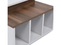 Table D’appoint Sena Design Panneau De Particules Plaqué Mélaminé En Couleur Blanc Nogal. 90x37,4x60cm -Deco.fr Soldes Boutique table basse 12359073