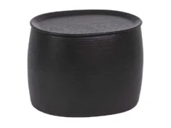 RIDIRI - Lot De 3 Tables Basses Ovales Métal Noir Texturé -Deco.fr Soldes Boutique table basse 12402839