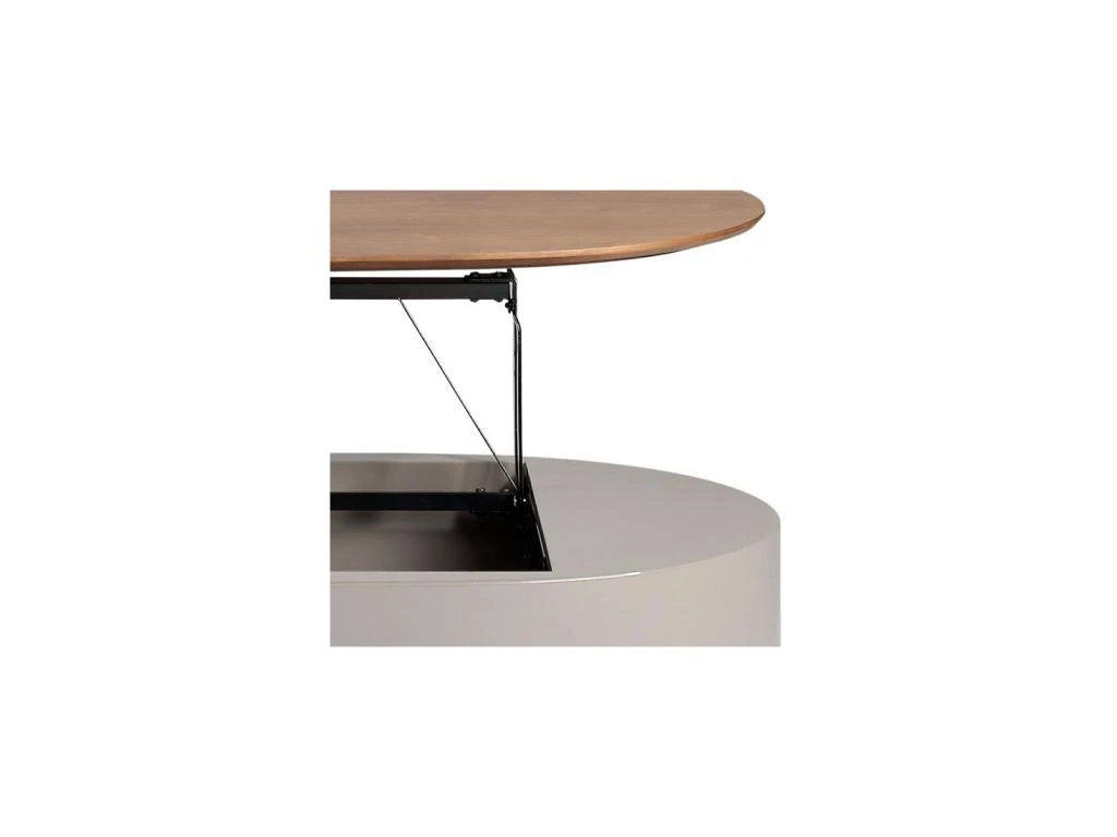 Table Basse Relevable Noyer/Métal - FORDO 2 Table Basse Relevable Noyer/Métal - FORDO – Image 2