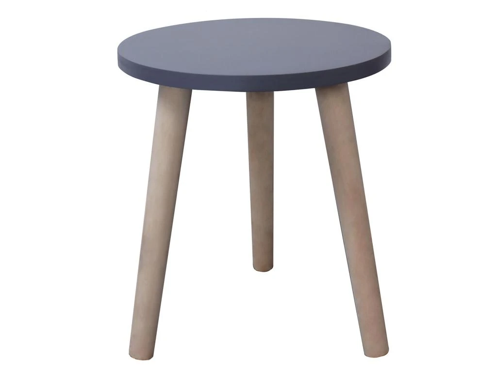 Table Basse Table De Salon Gris Bois Mdf Paulownia 39x34x34 2 Table Basse Table De Salon Gris Bois Mdf Paulownia 39x34x34 – Image 2
