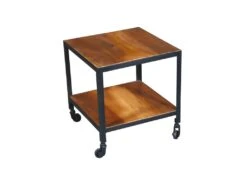 Bout De Canapé En Palissandre Sur Roulettes - DENVER