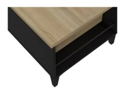 Table Basse Avec Plateau Relevable - Decor Chene Et Noir - L 100 X P 50/72 X H 42/55 Cm -Deco.fr Soldes Boutique table basse 12807611