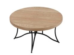 Table Basse En MDF Et Métal - Naturel Et Noir - LOLANA -Deco.fr Soldes Boutique table basse 12929093