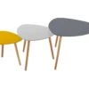Set De 3 Tables Basses D'appoint Multicouler, Dimensions: 60x60x45 -Deco.fr Soldes Boutique table basse 12988593