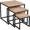 Set De 3 Tables Basses D'appoint En Métal, Dimensions: 50x50x50 Cm -Deco.fr Soldes Boutique table basse 12988665