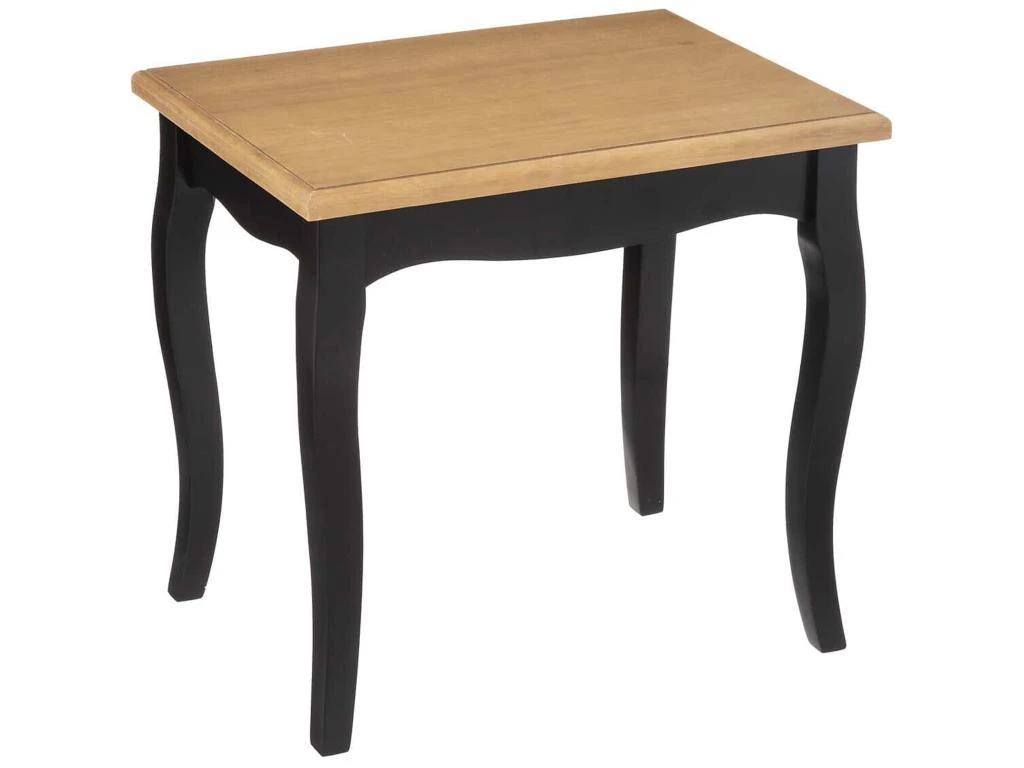Set De 2 Tables Basses D'appoint Coloris Noir Dimensions L. 60 X P. 38 X H. 22,5" 2 Set De 2 Tables Basses D'appoint Coloris Noir Dimensions L. 60 X P. 38 X H. 22,5" – Image 2