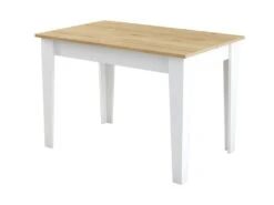 Table De Cuisine, 100% Aggloméré Plaqué Mélamine, Couleur Blanche. Dimensions 110 X75 X 72 Cm