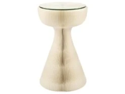 Table D'appoint Pliable Hiro En Carton Blanc D33 Cm