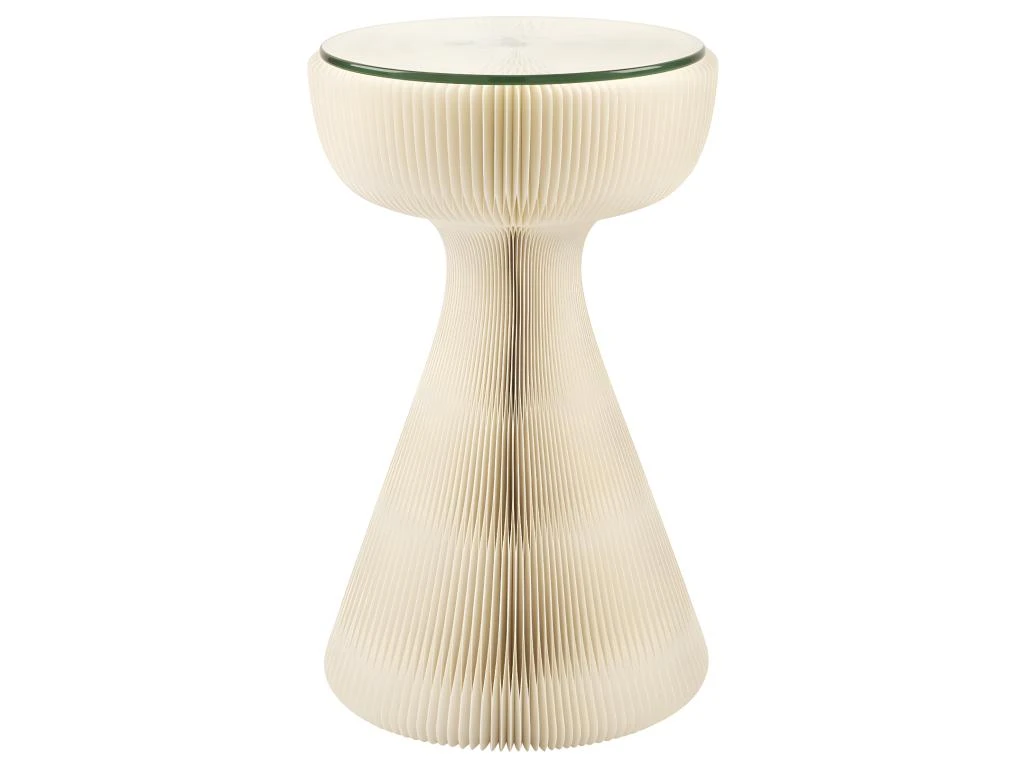 Table D'appoint Pliable Hiro En Carton Blanc D33 Cm 1 Table D'appoint Pliable Hiro En Carton Blanc D33 Cm