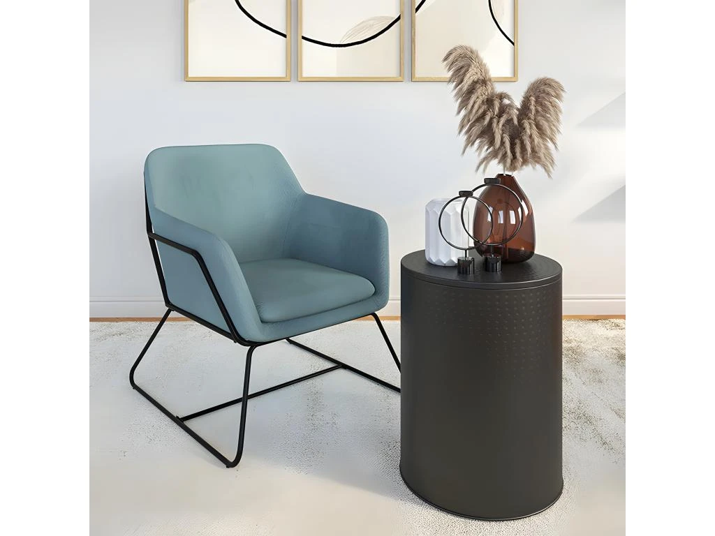 Table D'appoint Ironi Noire D40 Cm 2 Table D'appoint Ironi Noire D40 Cm – Image 2