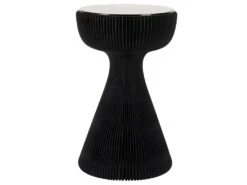 Table D'appoint Pliable Hiro En Carton Noir D33 Cm