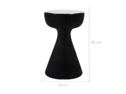 Table D'appoint Pliable Hiro En Carton Noir D33 Cm -Deco.fr Soldes Boutique table basse 13006307