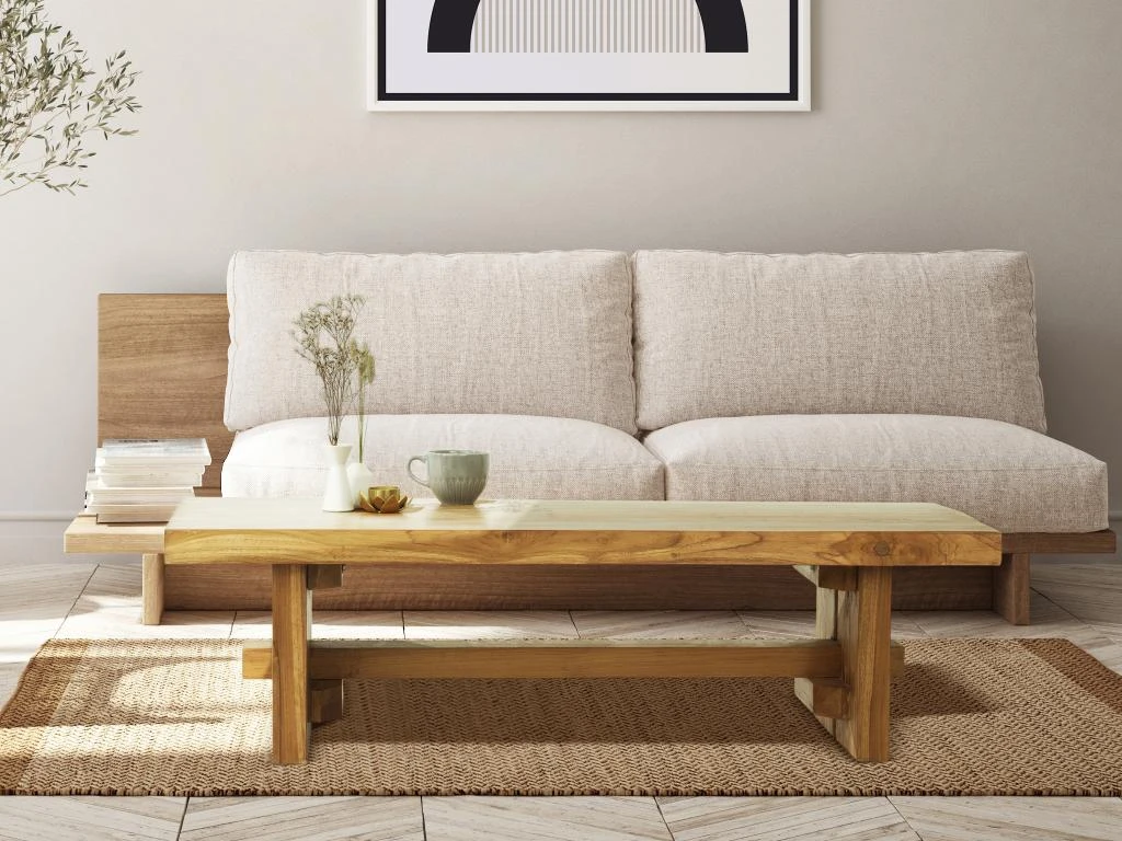 Table Basse En Teck - Coloris : Naturel - LENIDA 2 Table Basse En Teck - Coloris : Naturel - LENIDA – Image 2