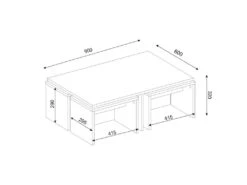 Tables Basses Gigognes - Blanc Et Naturel - LUDOVA 15 Tables Basses Gigognes - Blanc Et Naturel - LUDOVA -Deco.fr Soldes Boutique table basse 13081057