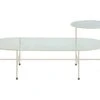 Nix - Table Basse En Verre Strié Et Métal - Couleur - Blanc -Deco.fr Soldes Boutique table basse 13304271
