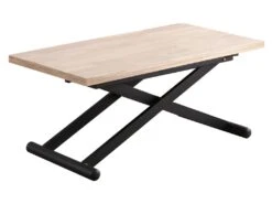 PRATIK - Table Basse Convertible ChĂŞne Noir
