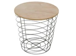 Table D'Appoint Design "Cyclone" 40cm Gris