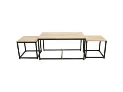 Tables Gigognes En Bois Et Métal Seattle (Lot De 3)