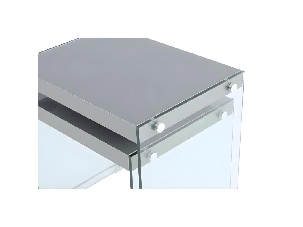 Lot De 2 Tables D'Appoint "Elementary" 46cm Gris 2 Lot De 2 Tables D'Appoint "Elementary" 46cm Gris – Image 2