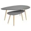 Lot De 2 Tables Gigognes "Rauma" 116cm Gris Foncé -Deco.fr Soldes Boutique table basse 13795605