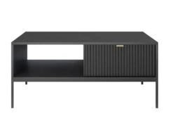 Table Basse Avec 2 Tiroirs Et 1 Niche - Noir - LIOUBA De Pascal MORABITO -Deco.fr Soldes Boutique table basse 1381391