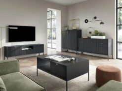 Table Basse Avec 2 Tiroirs Et 1 Niche - Noir - LIOUBA De Pascal MORABITO -Deco.fr Soldes Boutique table basse 1381443