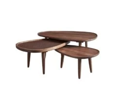 Set De 3 Tables Basses Gigognes En Acacia