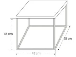 Table D'appoint De Salon Orinoco Noyer Noir 45x45x45 Cm -Deco.fr Soldes Boutique table basse 13987869