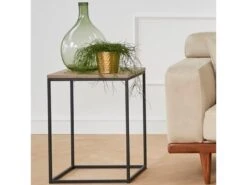 Table D'appoint De Salon Orinoco Noyer Noir 45x45x45 Cm -Deco.fr Soldes Boutique table basse 13987871
