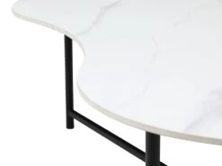 Table Basse Avec 1 étagère - Céramique, Verre Et Métal - Effet Marbre Blanc Et Noir - MURIENA -Deco.fr Soldes Boutique table basse 14289983