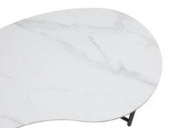 Table Basse Avec 1 étagère - Céramique, Verre Et Métal - Effet Marbre Blanc Et Noir - MURIENA -Deco.fr Soldes Boutique table basse 14289985