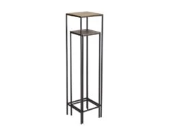 JONAS - Set De 2 Tables Gigognes Carrées Aluminium Doré Et Noir Pieds Méta -Deco.fr Soldes Boutique table basse 14640725