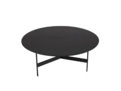 DALY - Table Basse Ronde Noire 78x78cm Piètement Métal -Deco.fr Soldes Boutique table basse 14654779