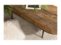 ALIDA - Table Basse Marron Ovale Teck Recyclé Pieds Métal -Deco.fr Soldes Boutique table basse 14655801