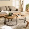 ALIDA - Set De 2 Tables Basses Ovale Et Ronde 11 ALIDA - Set De 2 Tables Basses Ovale Et Ronde -Deco.fr Soldes Boutique table basse 14656017