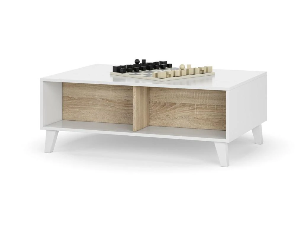 Table Basse Avec Plateau Partiellement Relevable L100 Cm - Zaiken Plus 5 Table Basse Avec Plateau Partiellement Relevable L100 Cm - Zaiken Plus – Image 5