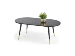 Table Basse 120 Cm X 60 Cm X 47 Cm - Noir/Or