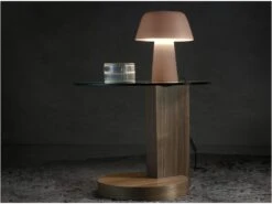 Table D'angle De Noyer Et Verre 2036 ANGEL CERDA -Deco.fr Soldes Boutique table basse 14721761