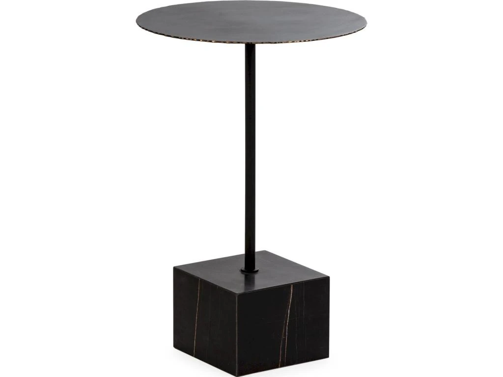 Table D'appoint Métal -- Noir/Doré 1 Table D'appoint Métal -- Noir/Doré