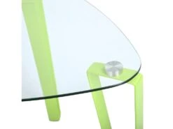 Table D'appoint Style Industriel En Verre Vert URBAN MEUBLE 44*44*42cm -Deco.fr Soldes Boutique table basse 15667879