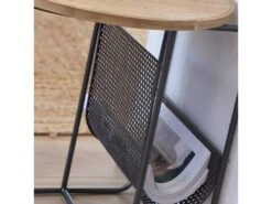 Bout De Canapé En Bois De Sapin Et Métal Denise 7 Bout De Canapé En Bois De Sapin Et Métal Denise -Deco.fr Soldes Boutique table basse 15770915