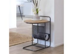 Bout De Canapé En Bois De Sapin Et Métal Denise 9 Bout De Canapé En Bois De Sapin Et Métal Denise -Deco.fr Soldes Boutique table basse 15770917