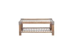 Table Basse Rectangulaire Verre/Rotin - PUREZA -Deco.fr Soldes Boutique table basse 17626905