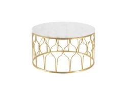 Tables Basses Gigognes Marbre Blanc/Doré - AMILI -Deco.fr Soldes Boutique table basse 17626975