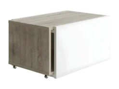 Table Basse Extensible Avec Caisson Coulissant L74-125 Cm - Slide