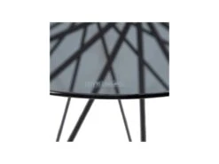 Table Basse Ronde Métal Noir/Verre - ANITA -Deco.fr Soldes Boutique table basse 17786595